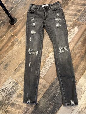 KanCan Black Distressed Skinny Jeans